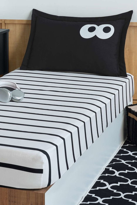 L'essentiel linge de maison Juego de Sábanas Funny Cizgili - Negro L'essentiel linge de maison Juego de Sábanas Funny Cizgili - Negro